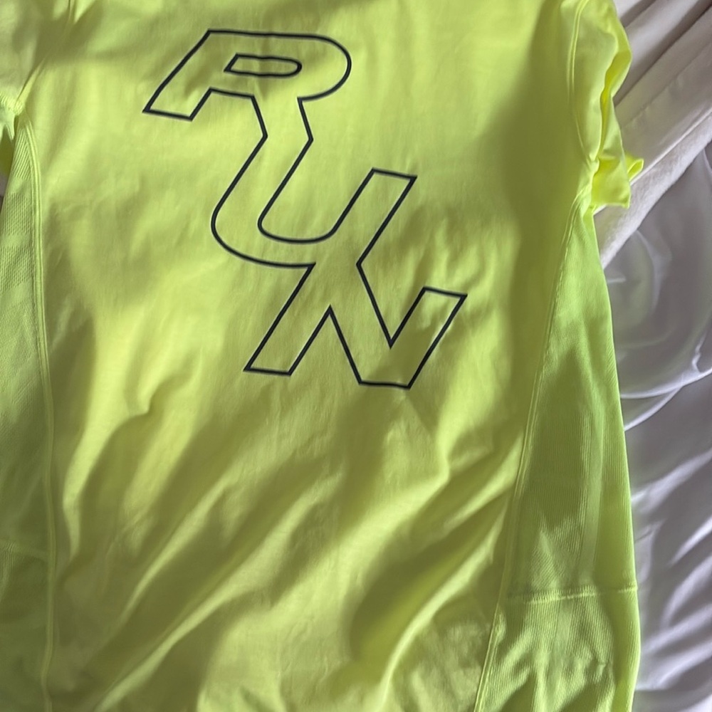 Under Armour Yellow Short Sleeve Tee with RUN Graphic